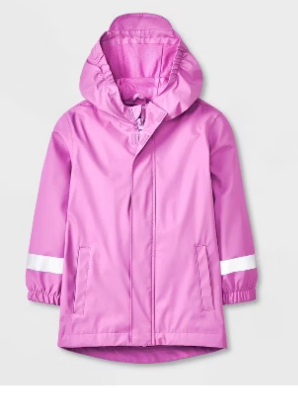 Cat & Jack Girls Waterproof Hooded Rain Jacket Pink 3T Excellent Condition
